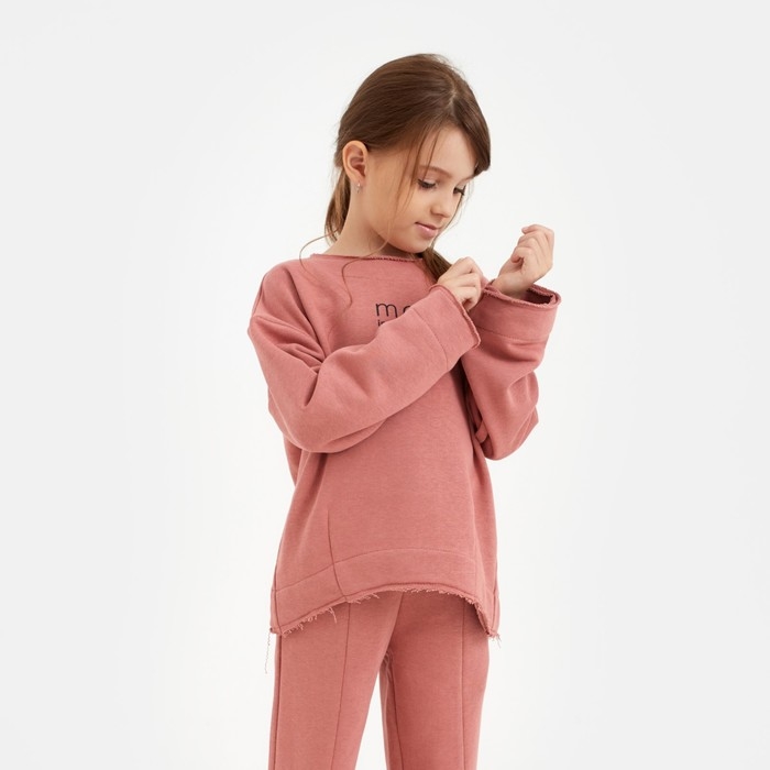 Костюм детский (свитшот, брюки) MINAKU цвет терракот, рост 164