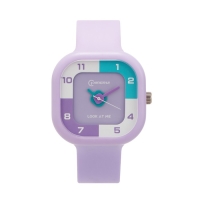 Часы наручные детские, d-3.7 см, ремешок силикон, 3 АТМ, сиреневые