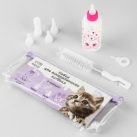Набор для вскармливания &laquo;Пушистое счастье&raquo; для котят, 60 мл, с 4 сосками и ёршиком