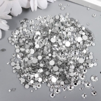 Декор для творчества стекло "Стразы усечённый конус. Прозрачные" d=1,5-6,5 мм набор 1000 шт Декор для творчества стекло "Стразы усечённый конус. Прозрачные" d=1,5-6,5 мм набор 1000 шт