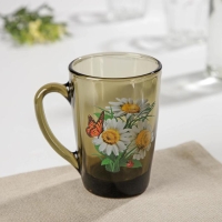 Кружка стеклянная &laquo;Букеты&raquo;, 300 мл, цвет МИКС