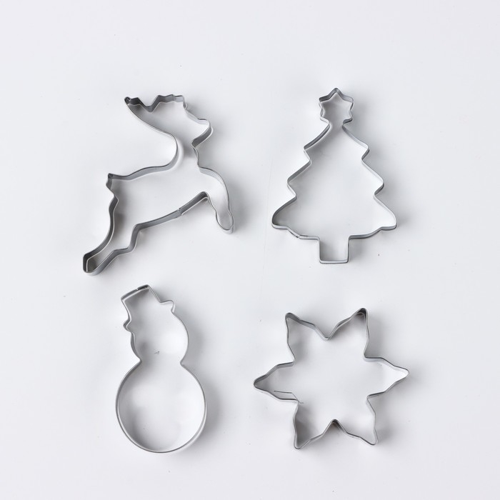 Новый год. Набор форм для печенья &laquo;Уютная сказка&raquo;, 4 шт