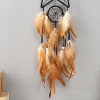 Ловец снов двойной "Звезда. Ракушка" чёрно-бежевый 20х72 см Ловец снов двойной "Звезда. Ракушка" чёрно-бежевый 20х72 см