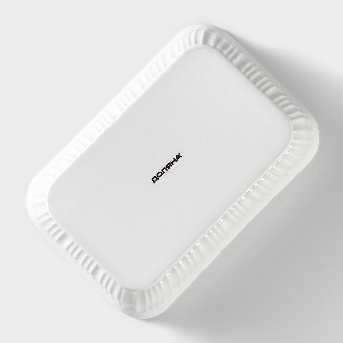 Форма для выпечки из жаропрочной керамики Доляна &laquo;Маффин&raquo;, 500 мл, 18&times;12,4&times;4 см, цвет белый