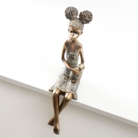 Сувенир полистоун "Девочка с кудрявыми хвостиками, с кувшином" под бронзу 14,5х8,5х34,5 см Сувенир полистоун "Девочка с кудрявыми хвостиками, с кувшином" под бронзу 14,5х8,5х34,5 см