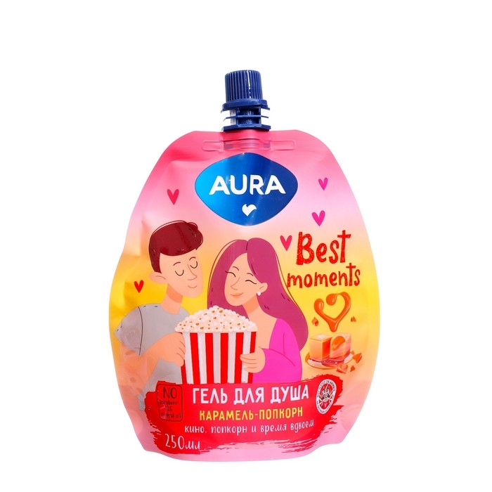 Подарочный набор косметики AURA Подарочный набор косметики AURA "Карамель и Авокадо": гель для душа, 250 мл + крем для рук и тела,100 мл