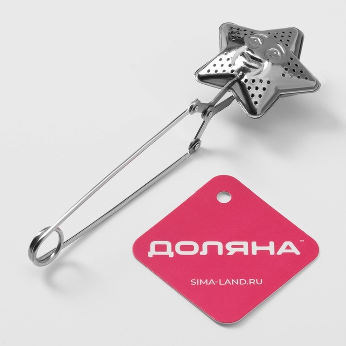 Сито из нержавебщей стали для чая Доляна &laquo;Звезда&raquo;, 16,5 см, цвет серебряный