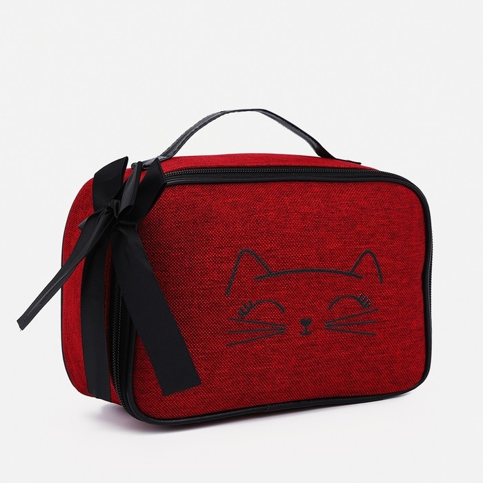 Косметичка на молнии, цвет бордовый Косметичка на молнии, цвет бордовый