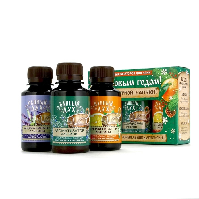 Подарочный набор БАННЫЙ ДУХ &laquo;С Новым Годом&raquo;, ароматизатор для бани, 3х100 мл