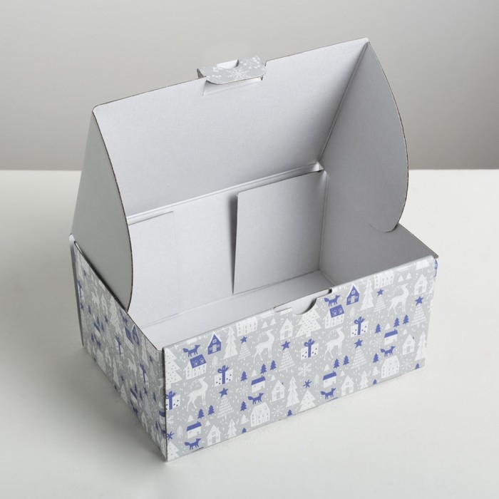 Коробка подарочная новогодняя складная &laquo;Новогодняя&raquo;, 22 х 15 х 10 см, Новый год