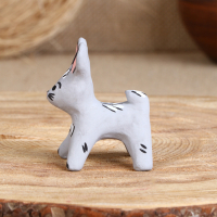 Сувенир «Зайка», белый, серый, 3,5×4×5,5 см, каргопольская игрушка, микс Сувенир «Зайка», белый, серый, 3,5×4×5,5 см, каргопольская игрушка, микс