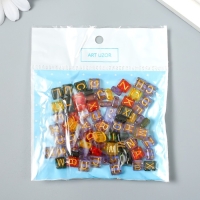 Бусины для творчества пластик "Золотые английские буквы" прозрачные набор 20 гр 0,4х0,8х0,8см 923357 Бусины для творчества пластик "Золотые английские буквы" прозрачные набор 20 гр 0,4х0,8х0,8см 923357