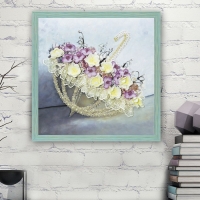 Мозаика из пайеток на холсте &laquo;Романтика дождя&raquo;