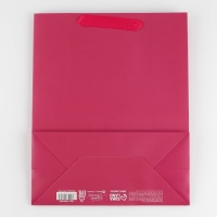 Пакет подарочный ламинированный, упаковка, &laquo;Фуксия&raquo;, M 25.5 х 32 х 9 см