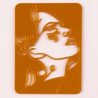 Набор топперов «Девушка с цветами», цвет золото Набор топперов «Девушка с цветами», цвет золото