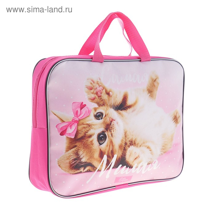 Папка с ручками текстильная А4, 350 х 270 х 70 мм, Calligrata Папка с ручками текстильная А4, 350 х 270 х 70 мм, Calligrata "Самая милая"