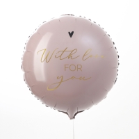 Воздушный шар фольгированный 18" «With love for you» круг Воздушный шар фольгированный 18" «With love for you» круг