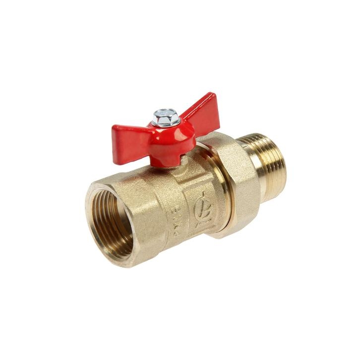 Кран шаровой "ГАЛЛОП" ПРАКТИК DN-20 132, с американкой 3/4", бабочка