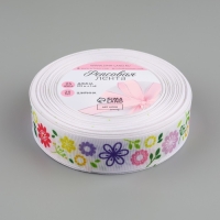 Лента репсовая &laquo;Венок&raquo;, 25 мм &times; 23 &plusmn; 1 м, цвет разноцветный