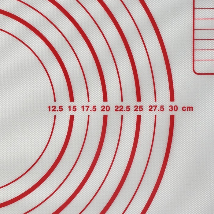 Армированный коврик с разметкой, силикон, 40&times;60 см, цвет белый
