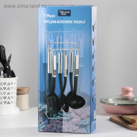 Набор кухонных принадлежностей Доляна &laquo;Фидель&raquo;, 6 предметов, на подставке