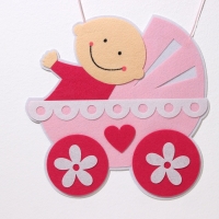 Декоративное украшение (подвеска) "IT'S A GIRL" 32х32х43 см Декоративное украшение (подвеска) "IT'S A GIRL" 32х32х43 см