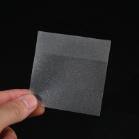 Блок с липким краем 76мм х 76мм 50л пластик прозрачный белый с блестками