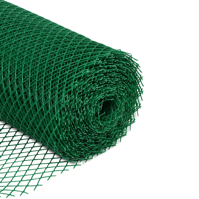 Сетка садовая, 0,5 &times; 20 м, ячейка ромб 15 &times; 15 мм, пластиковая, зелёная, Greengo