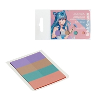 Закладки с клеевым краем пластиковые, 18x50 мм, ErichKrause "Manga", 100 листов, 4 цвета, в картонной книжке Закладки с клеевым краем пластиковые, 18x50 мм, ErichKrause "Manga", 100 листов, 4 цвета, в картонной книжке