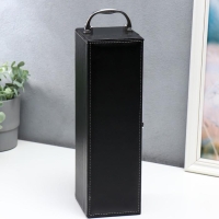 Шкатулка дерево, кожзам под бутылку "Гладкая кожа" 3 предмета 35х11х12 см Шкатулка дерево, кожзам под бутылку "Гладкая кожа" 3 предмета 35х11х12 см