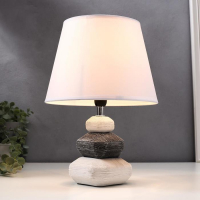 Лампа настольная 16447/1WT E14 40вт бело-черный 22х22х32 см RISALUX