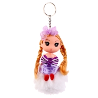 Кукла-брелок «Блонди» на белом помпоне, 14 см Кукла-брелок «Блонди» на белом помпоне, 14 см