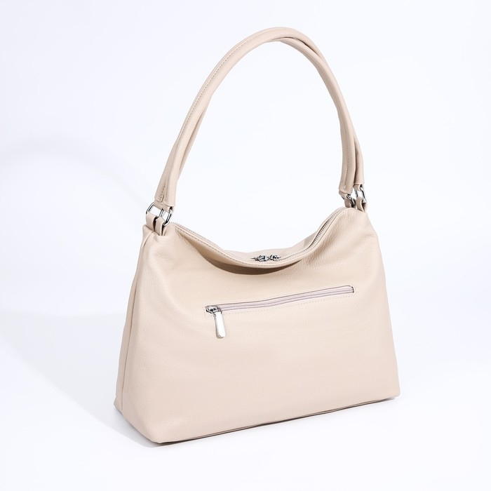 Сумка-тоут на молнии, 3 наружных кармана, цвет бежевый Сумка-тоут на молнии, 3 наружных кармана, цвет бежевый