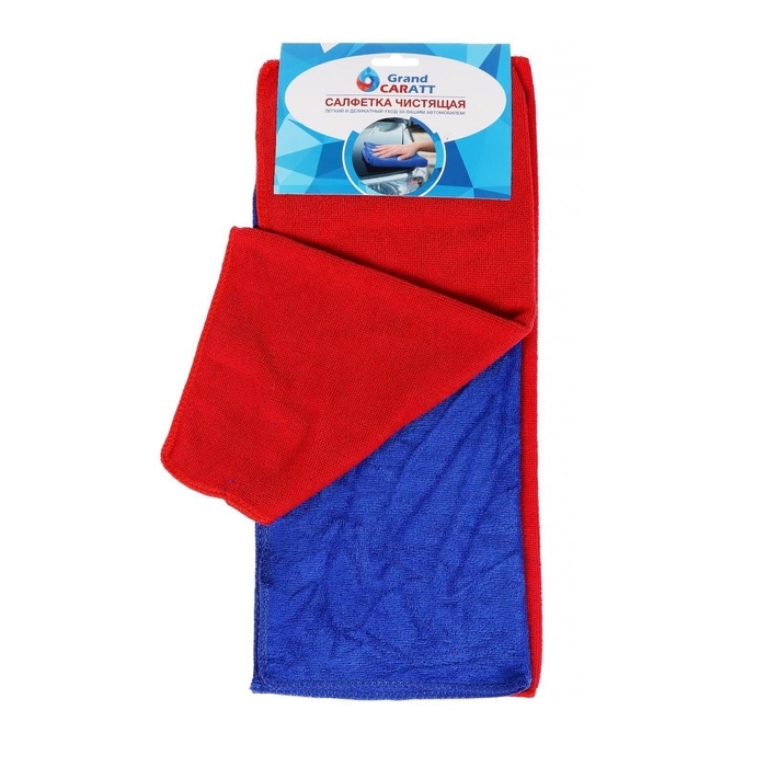 Тряпка для мытья авто, Grand Caratt, микрофибра, 200 г/м&sup2;, 35&times;40 см, набор 3 шт