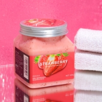 Крем-Скраб для тела обновляющий с клубникой 500 мл Крем-Скраб для тела обновляющий с клубникой 500 мл