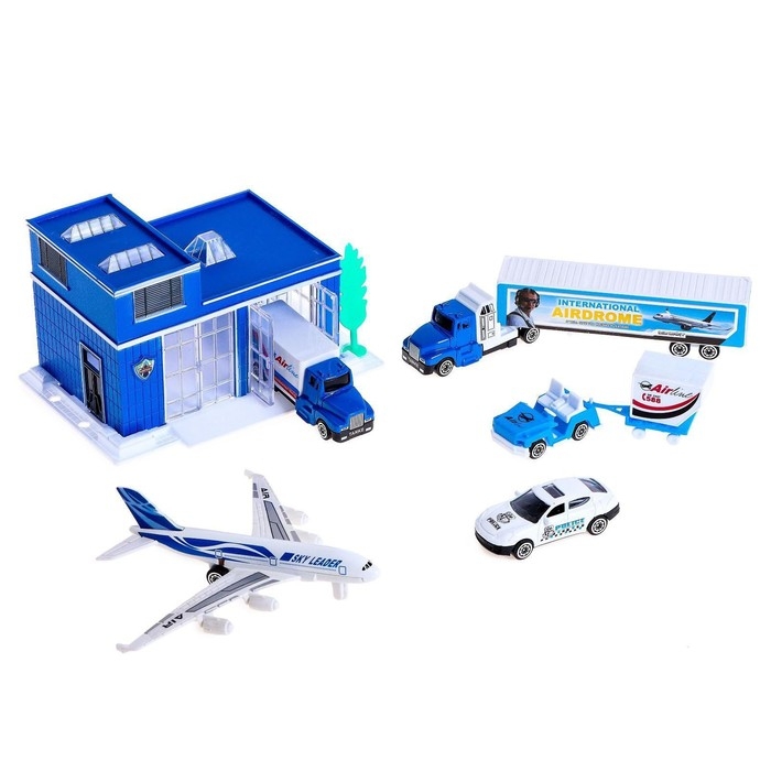 Набор игровой &laquo;Аэропорт&raquo; с металлическими машинами, МИКС