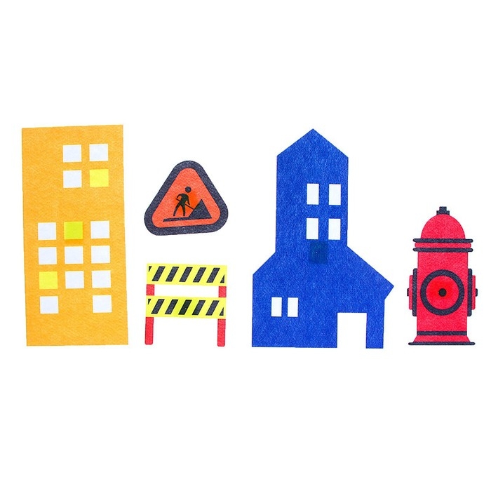 Бизиборд на стену из фетра &laquo;Профессии&raquo; 25 деталей на липучке, размер поля &mdash; 105 &times; 75 см