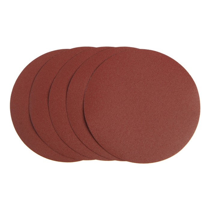 Круг абразивный шлифовальный под "липучку" ТУНДРА, 150 мм, Р240, 5 шт.