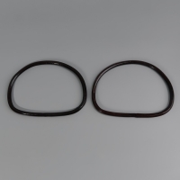 Ручки для сумки, 2 шт, бамбук, 17 &times; 13/15,5 &times; 11,5 см, цвет чёрный