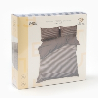 Постельное бельё Этель дуэт Strip 150х215см-2 шт, 225х240см, 50х70&plusmn;3 см-2 шт, новосатин