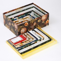 Набор коробок подарочных 15 в 1 &laquo;С Новым годом&raquo;, 12 х 7 х 4 см - 46,6 х 35,2 х 17.5 см, Новый год