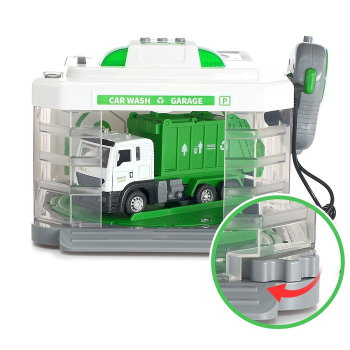 Парковка &laquo;Городские службы&raquo; с машинкой и рацией, световые и звуковые эффекты, МИКС