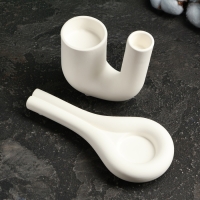 Набор подсвечников "Кьелл и Луи" белый, 2шт/5х11см/18х2см