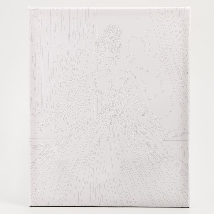 Картина по номерам на холсте с подрамником с золотой краской &laquo;Балерина за окном&raquo;, 40 х 50 см