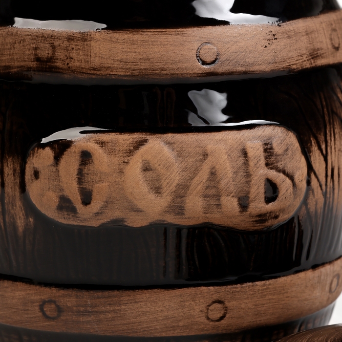 Бочонок "Соль" 1,2л / 14х16см, старина