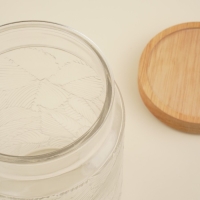 Банка стеклянная для хранения сыпучих продуктов SL Home &laquo;Валенсия&raquo;, 2 л, 12&times;20 см, с деревянной крышкой