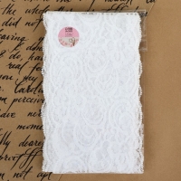 Кружево капроновое, 90 мм &times; 3 &plusmn; 0,5 м, цвет белый