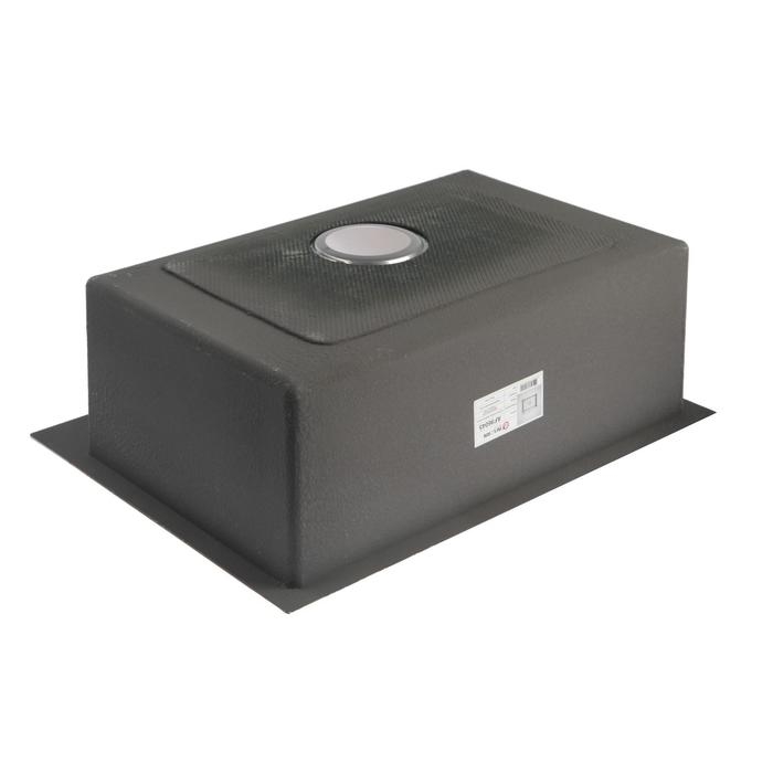 Мойка кухонная AFLORN AF96045, врезная, S=3,0 и 0,8 мм, 60х45х22 см, сифон, сатин