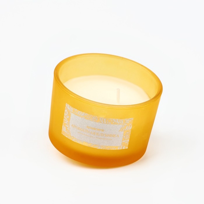 Свеча ароматическая в стекле &laquo;Ароматная клубника&raquo;, 5 х 7,1 см.