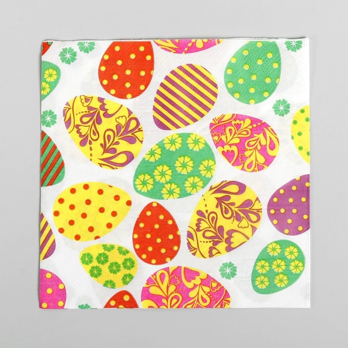 Салфетки бумажные &laquo;Пасхальные яйца&raquo;, 33х33 см, набор 20 шт.